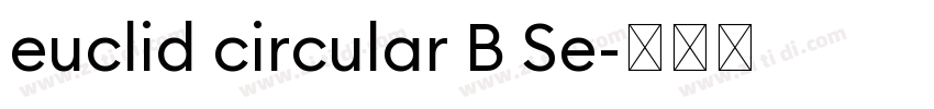 euclid circular B Se字体转换